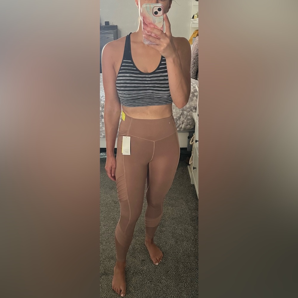 3 FOR $35 - NWT - ALL IN MOTION - MOTO HIGH RISE LEGGING (TAUPE)